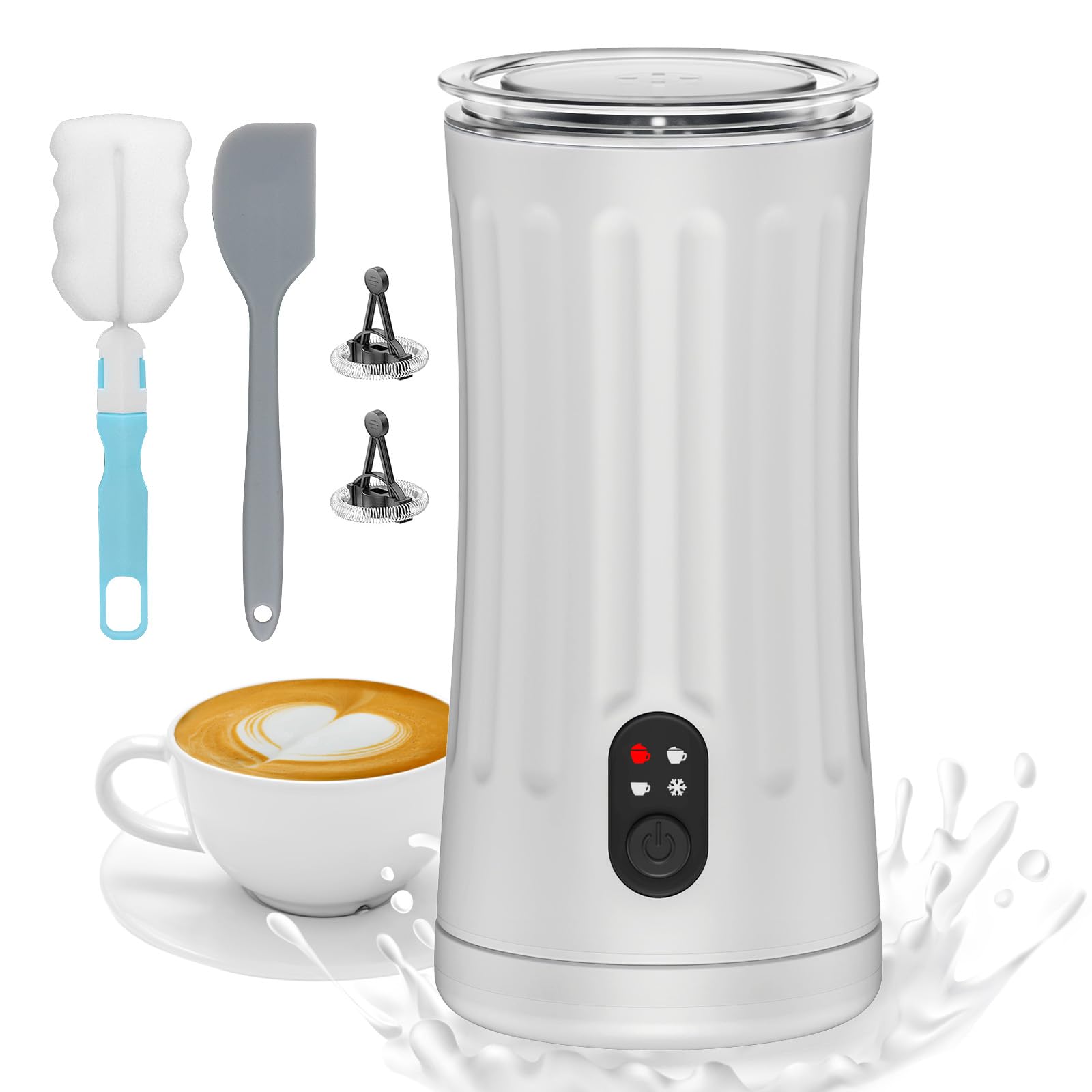 CookSwift Milk Frother front view shows its compact home cafe design