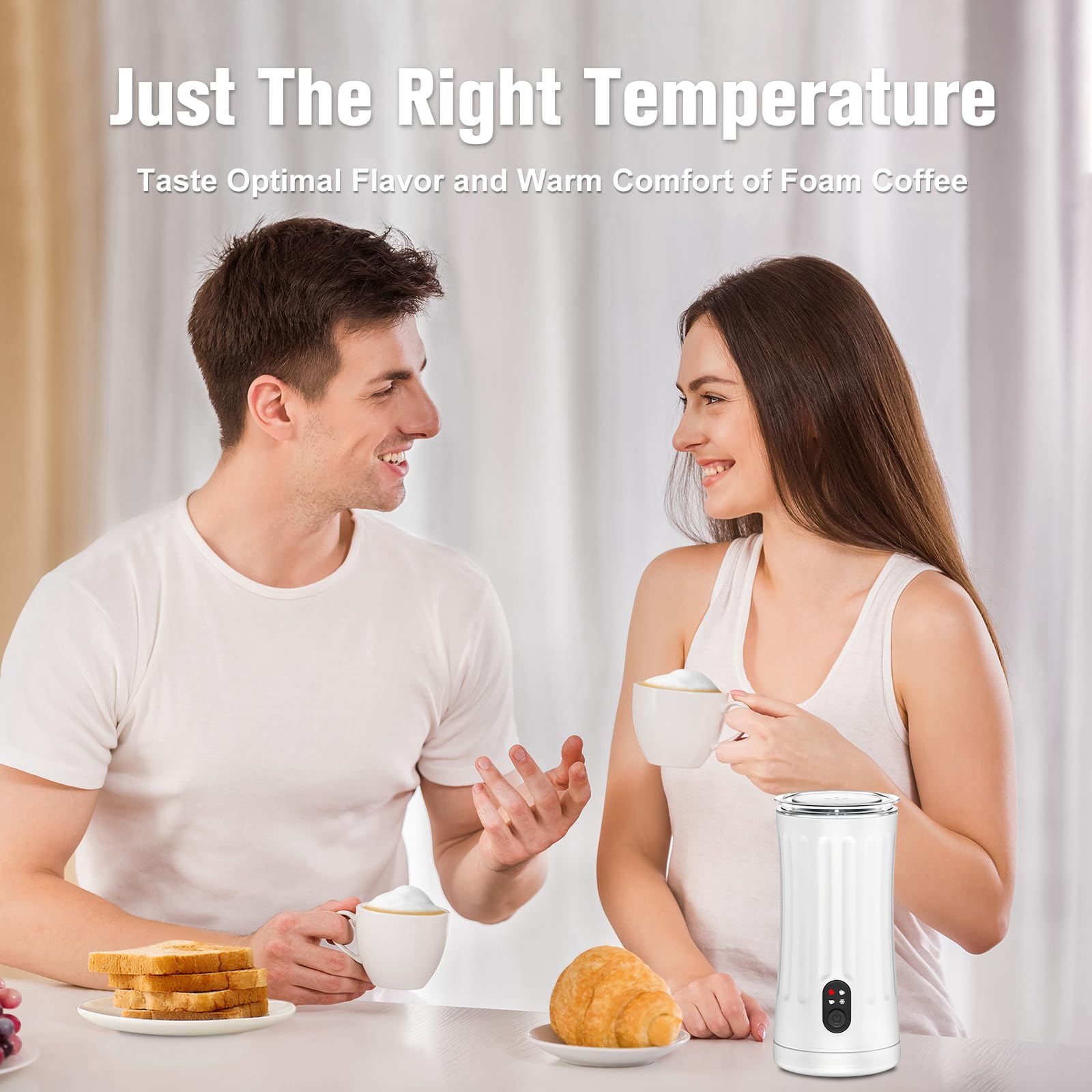 CookSwift Milk Frother temperature control for ideal heat