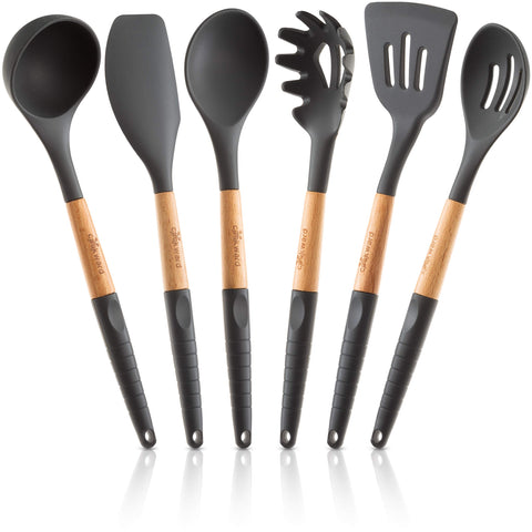 Cookward silicone utensils set collection on counter, durable and eco-friendly.