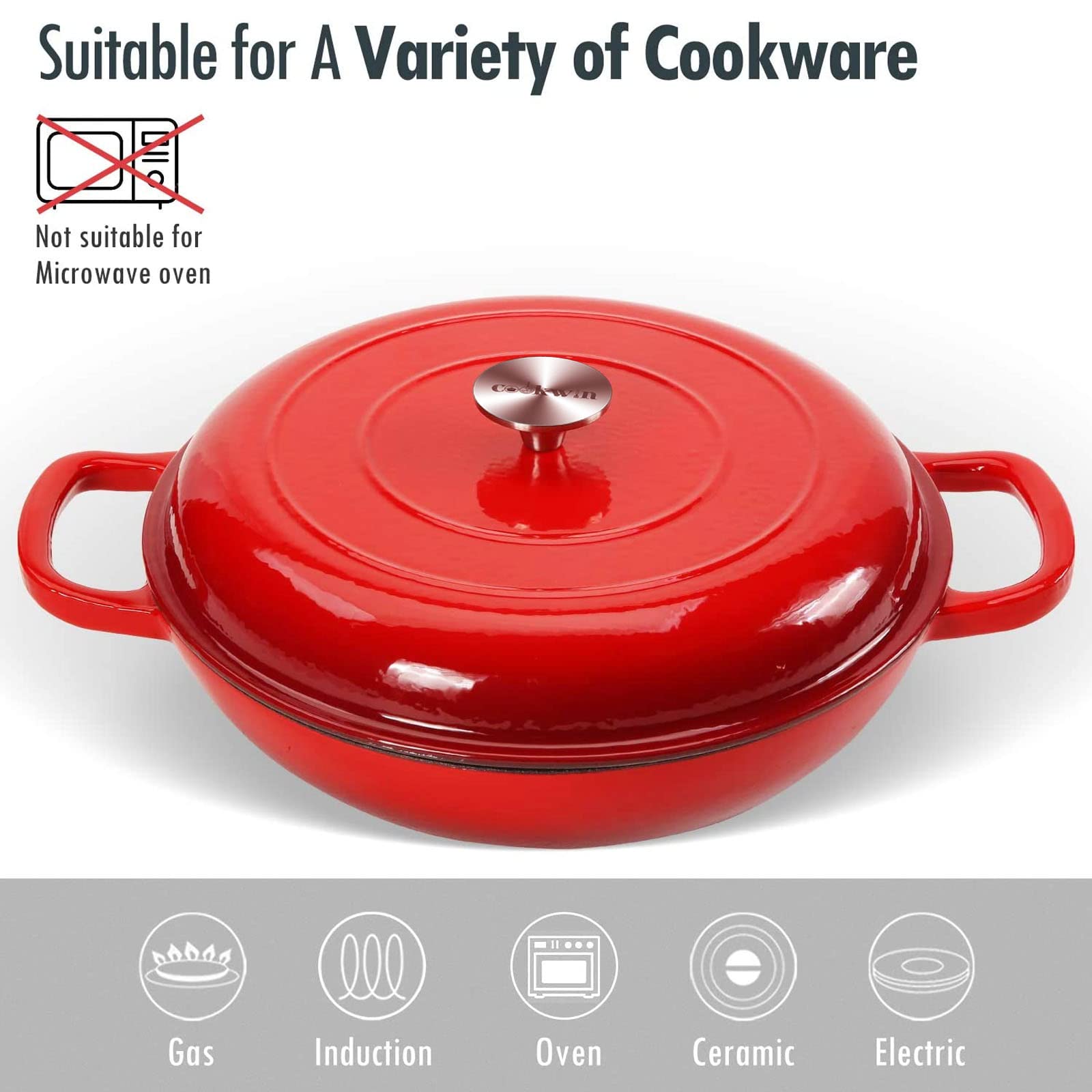 COOKWIN Dutch oven lid seal demonstrates moisture lock for richer flavors