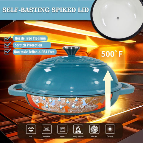 Oven-safe COOKWIN enamel surface ready for high-heat cooking