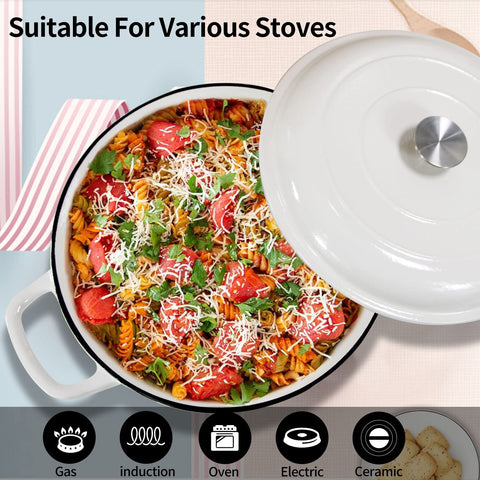 COOKWIN easy-clean enamel resists sticking for quick rinsing.