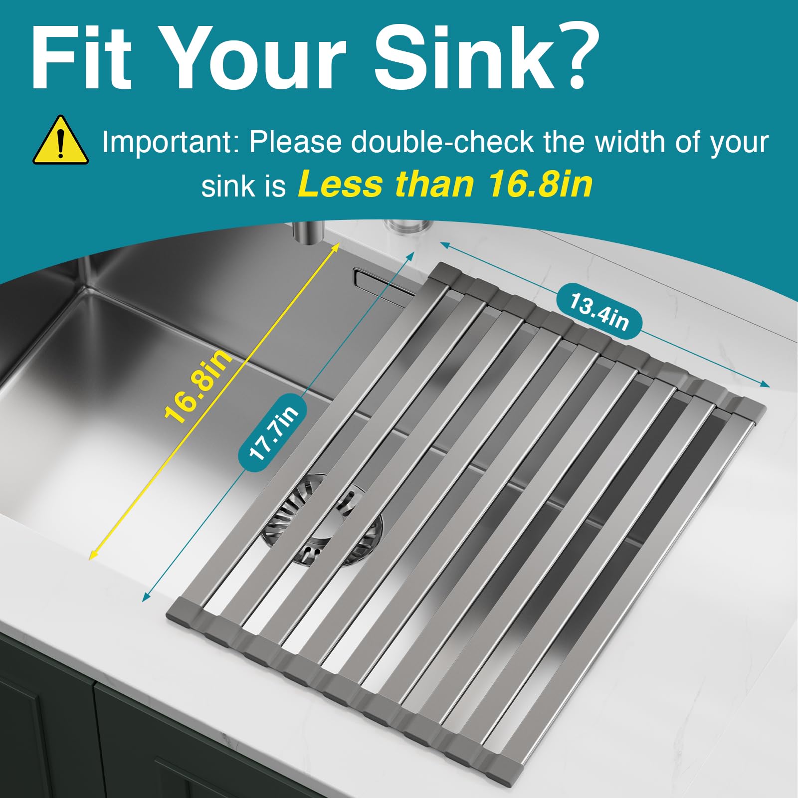 COOL-ANGLE aluminum construction supports up to 80 lbs of dishes.