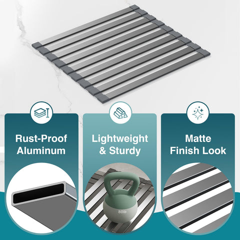 COOL-ANGLE versatile rack dries dishes or doubles as a heat-resistant mat.
