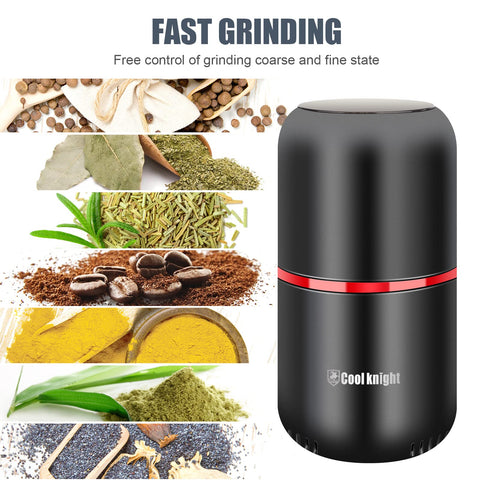 COOL KNIGHT 360-degree blade delivers even grinding around the container.