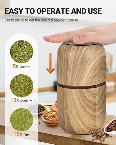 COOL KNIGHT 120g capacity enables quick herb batches