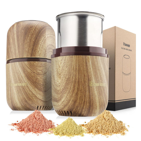 COOL KNIGHT Electric Herb Grinder with visual lid design for easy one-handed control