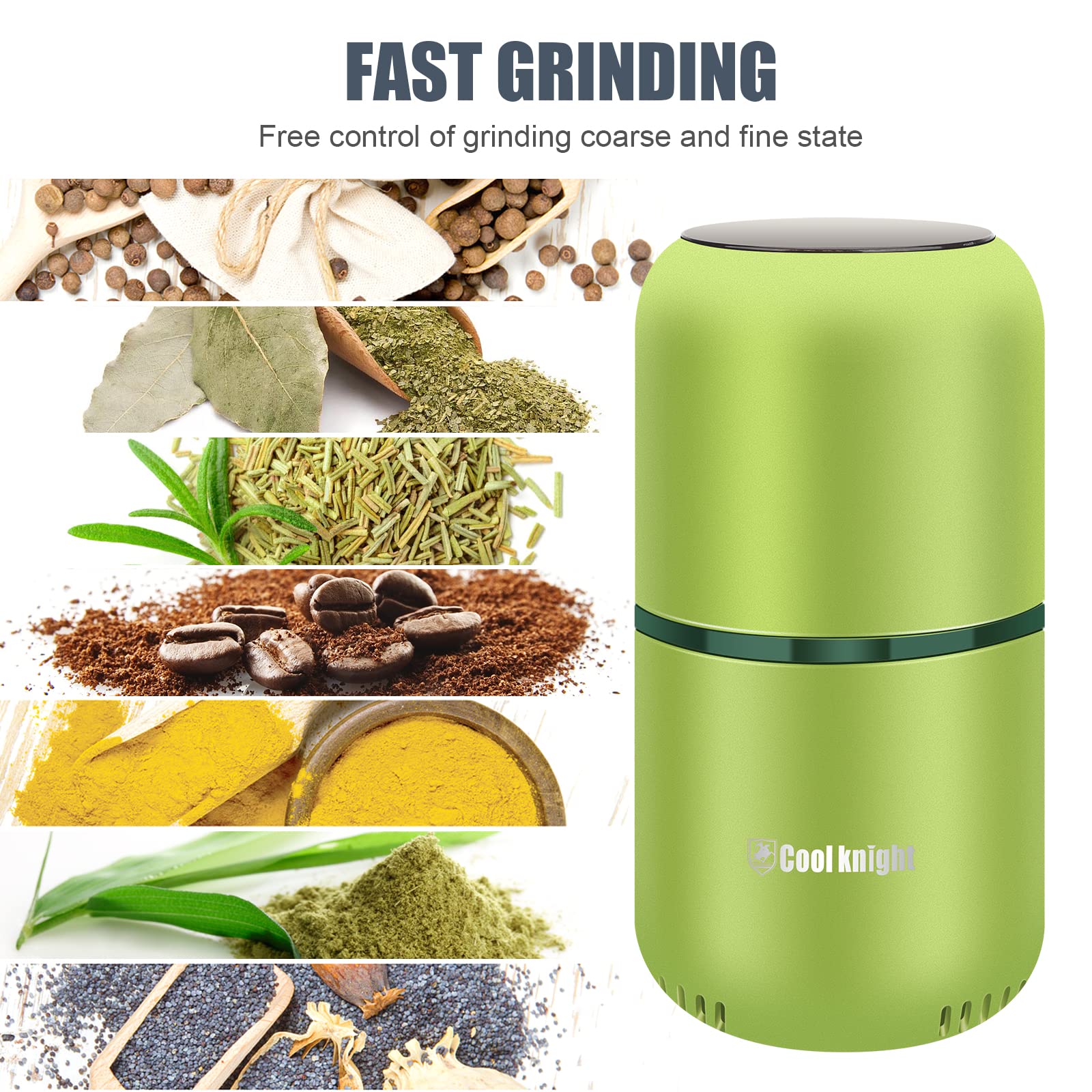 Cool Knight grinder 304 stainless steel inner tank for durability