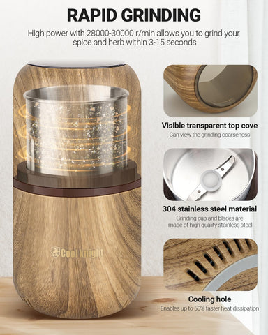 COOL KNIGHT high-speed motor delivers fast grinding at 30,000 RPM