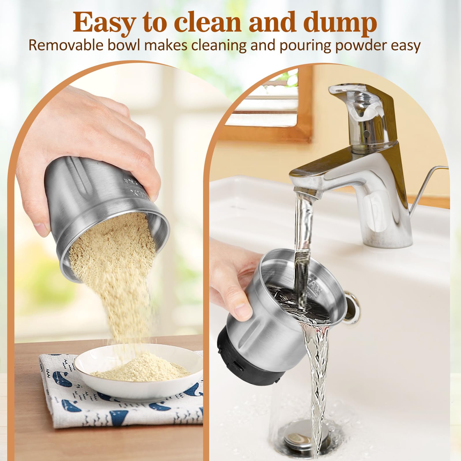 Cool Knight large-capacity grinder handles up to 80 grams quickly.