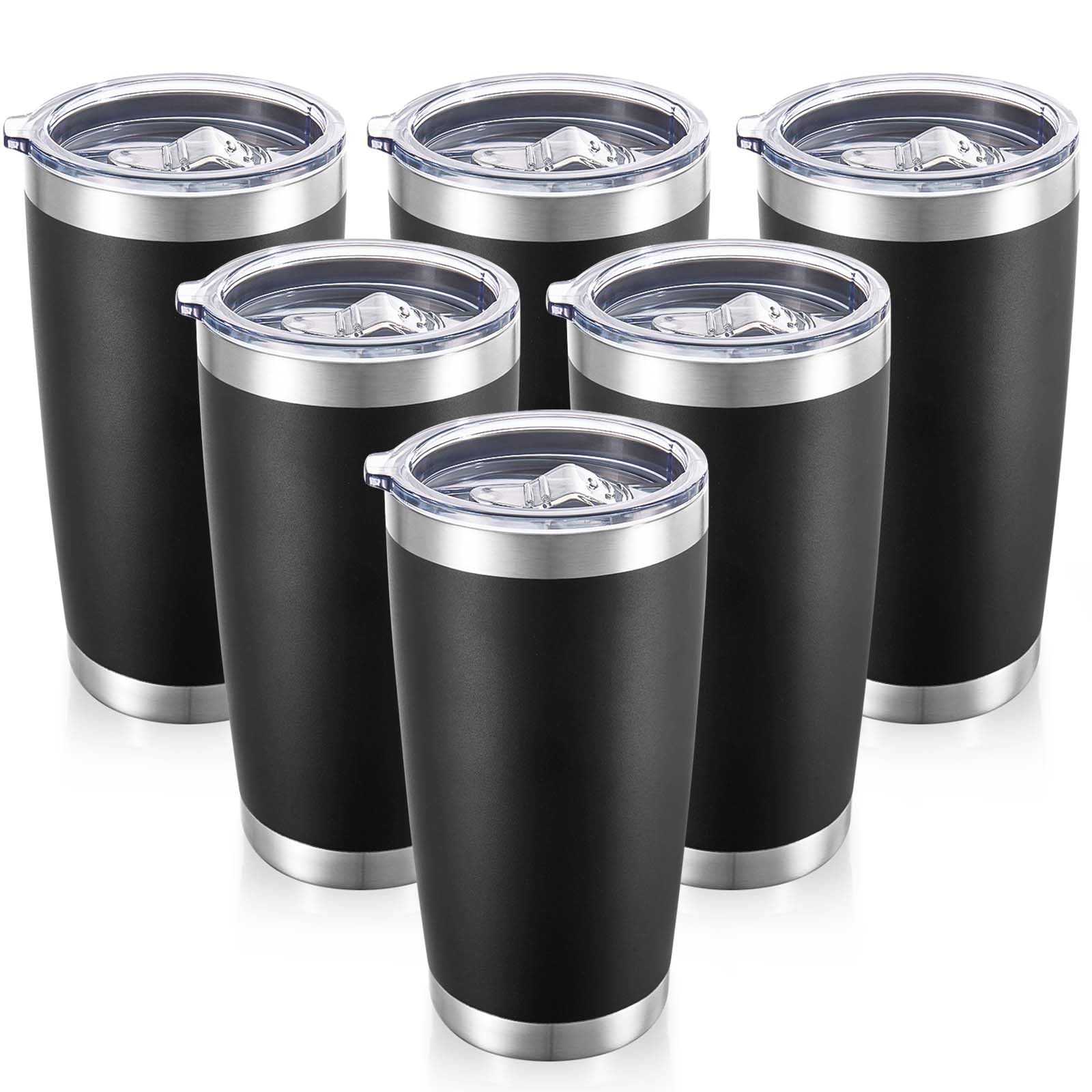 Cool Yoleb 20 oz tumbler with black lid closeup for everyday, durable daily hydration.