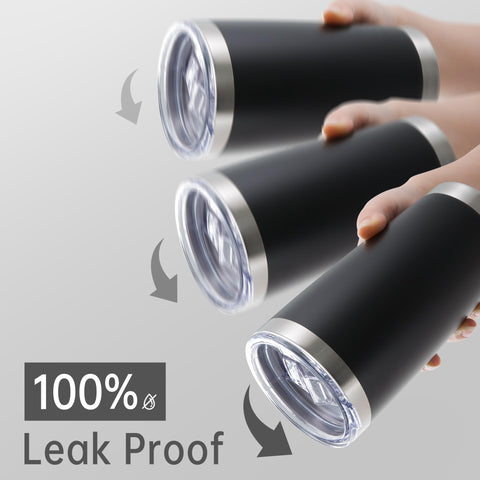 Cool Yoleb 20 oz tumbler fit-in-cup-holder image demonstrates travel-friendly size.
