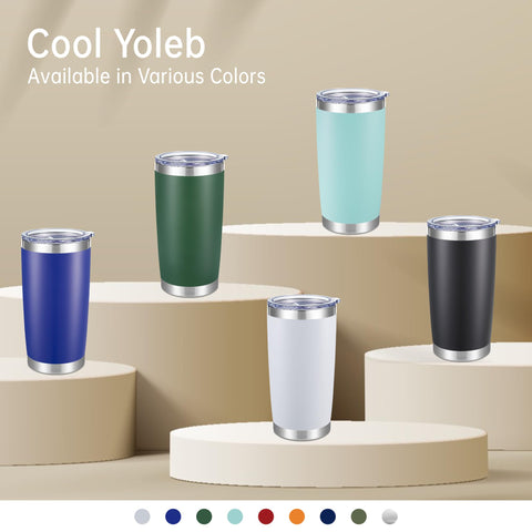 Cool Yoleb 20 oz tumbler hot beverage use shows warmth retention.