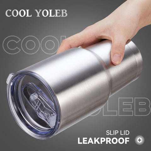 Cool Yoleb double-wall tumbler emphasizes condensation-free exterior during outdoor use