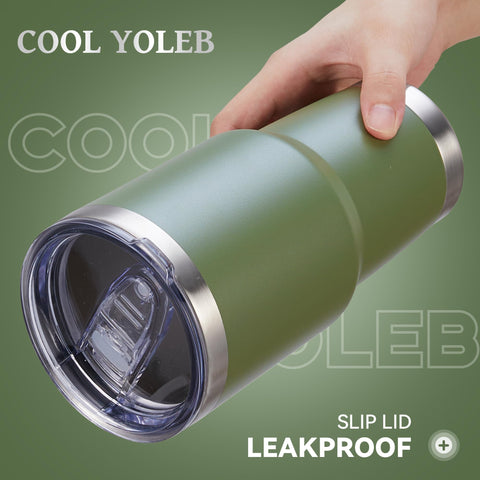 Cool Yoleb 30oz tumbler stainless steel body for durability and easy cleaning
