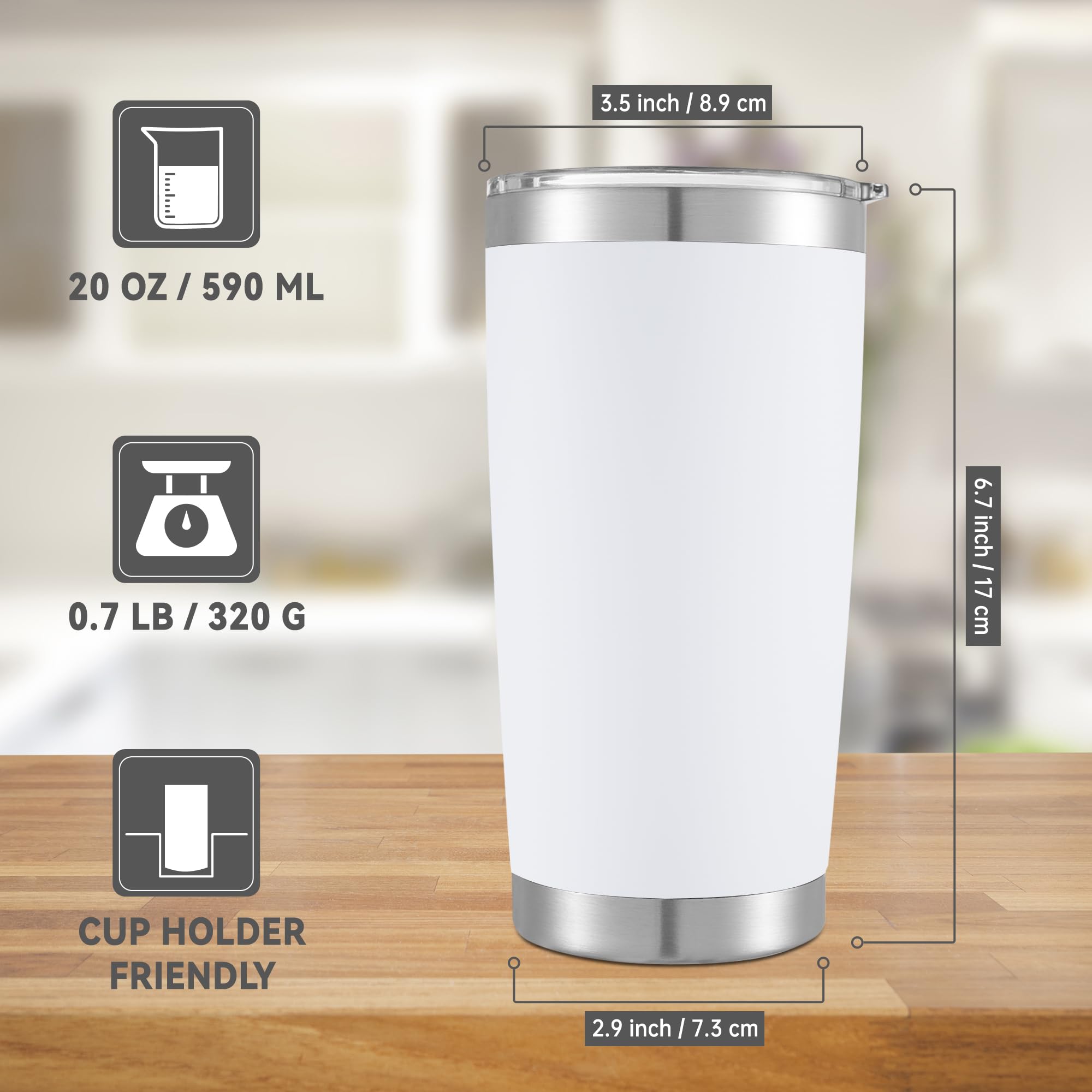 Cool Yoleb double-wall vacuum insulated tumbler keeps drinks cold or warm.