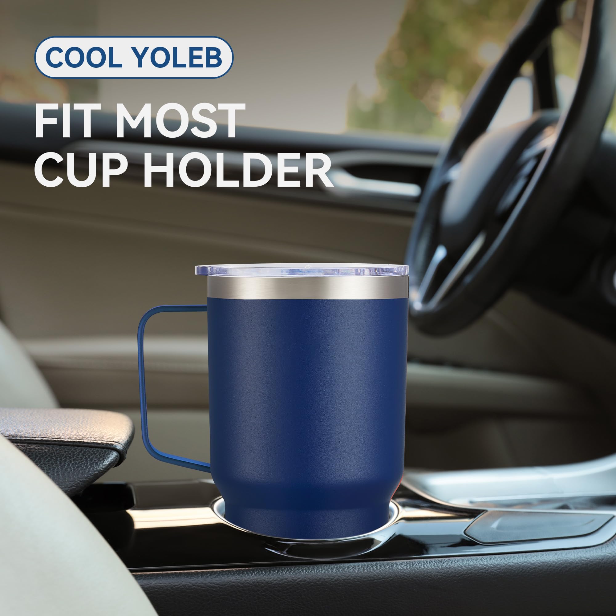 Cool Yoleb stainless steel 18/8 tumbler resists rust and wear.