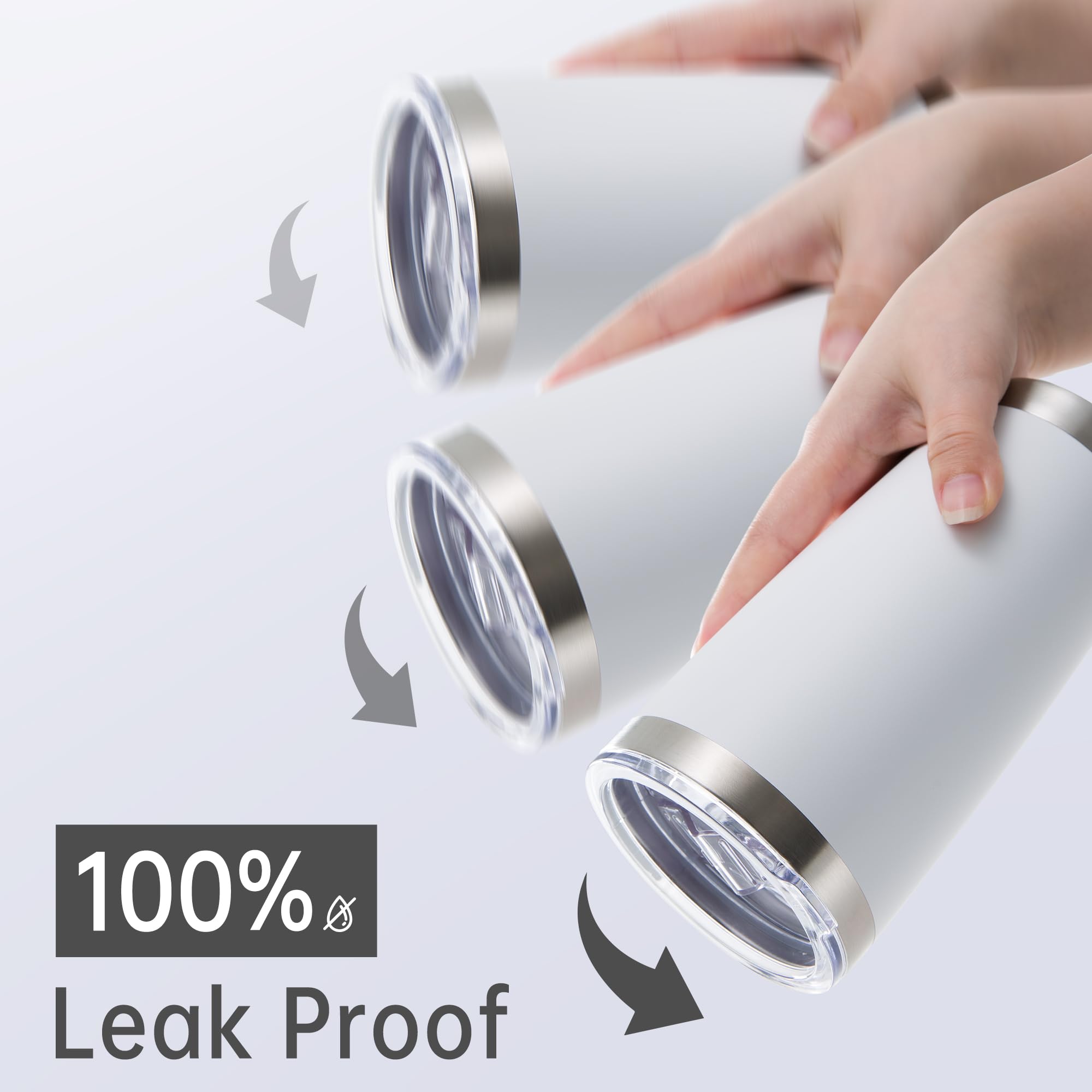 Cool Yoleb white six-pack tumbler, gift-ready for everyday use.