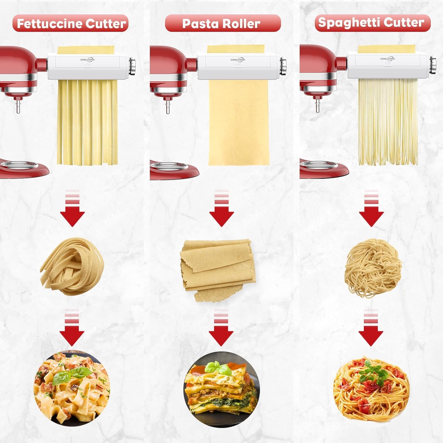 Coolcook lasagna cutter cutting wide sheets for homemade lasagna.