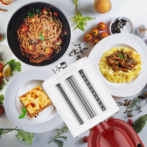 Coolcook attachment mounted on KitchenAid hub for hands-free operation.