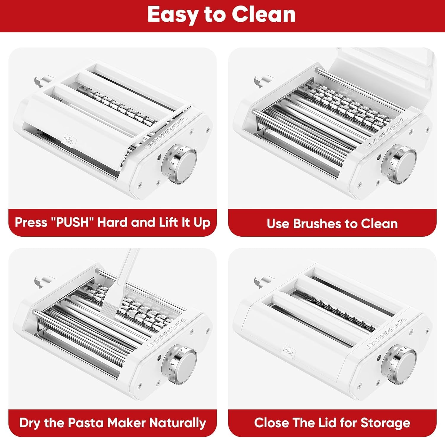 Coolcook thickness adjustment feature enables versatile pasta textures.