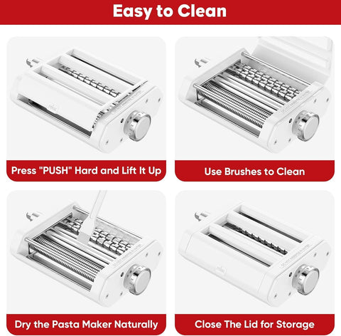 Coolcook thickness adjustment feature enables versatile pasta textures.