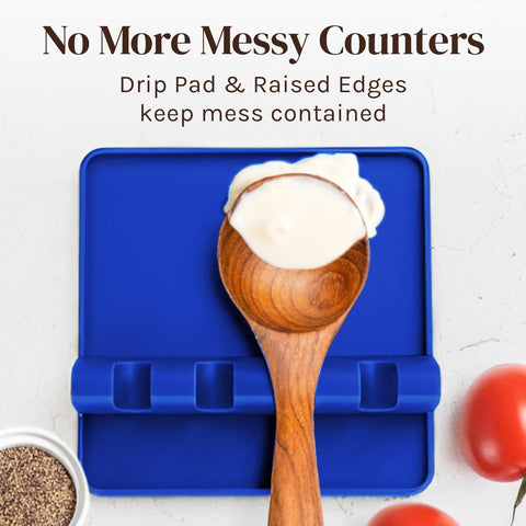 Cooler Kitchen heat-resistant BPA-free spoon rest for busy cooking sessions