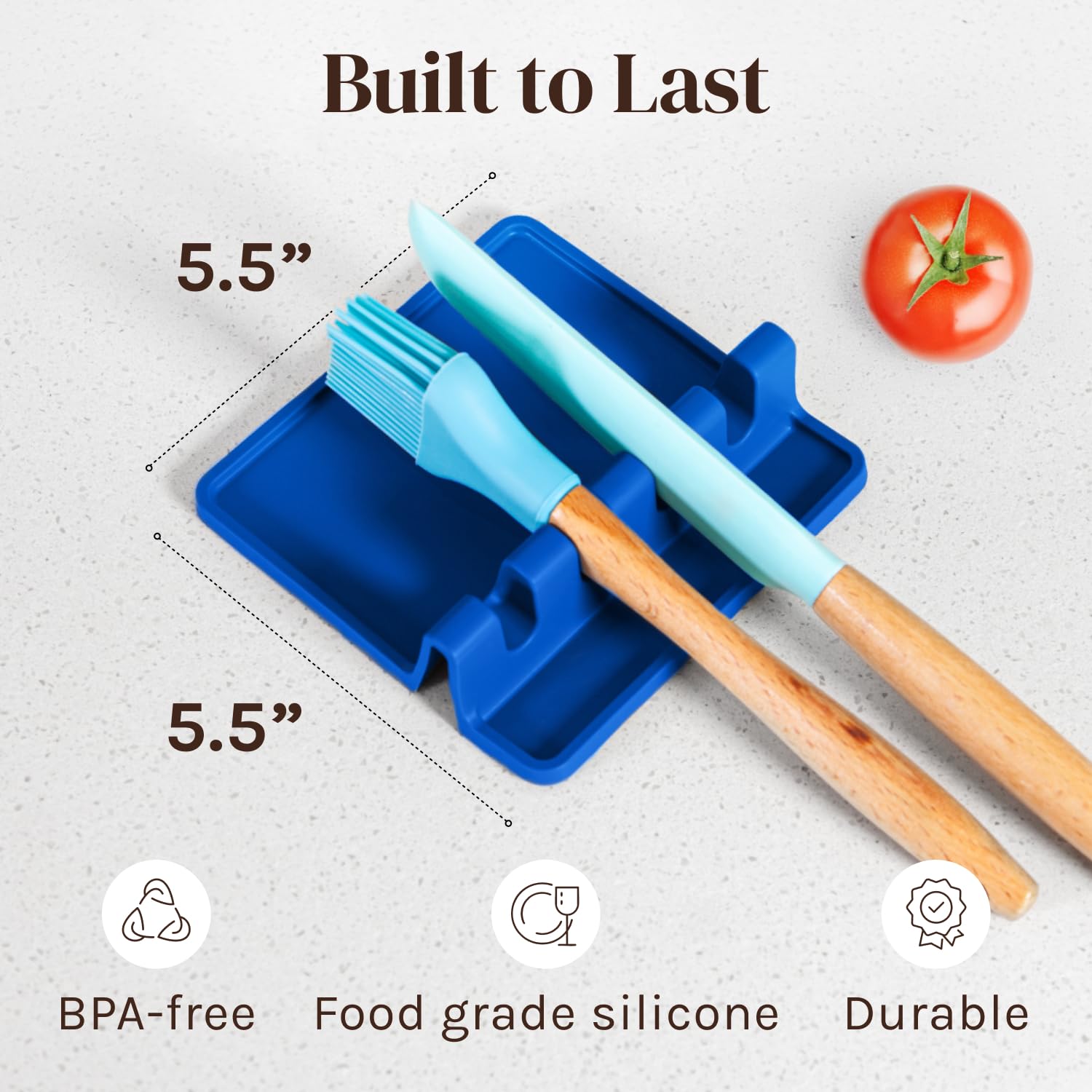 Cooler Kitchen spoon rest doubles as a spatula holder