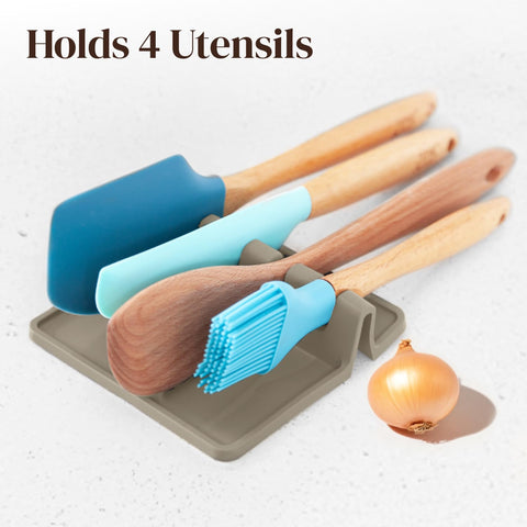 Cooler Kitchen compact counter organizer for spatulas and ladles.