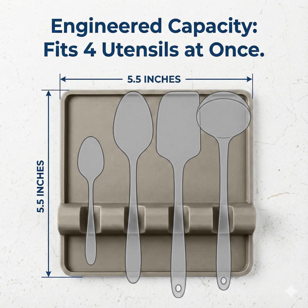 Cooler Kitchen two-pack spoon rest demonstrates rotating rests for easy swaps.