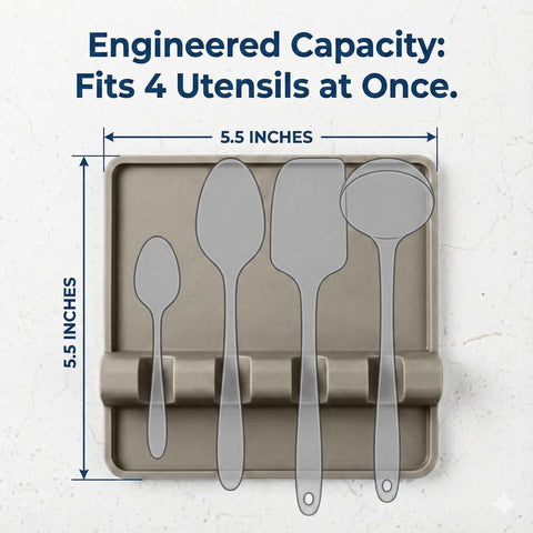 Cooler Kitchen two-pack spoon rest demonstrates rotating rests for easy swaps.