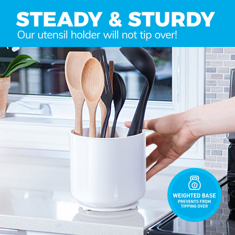 Cooler Kitchen dishwasher-safe utensil holder for quick cleanup after cooking
