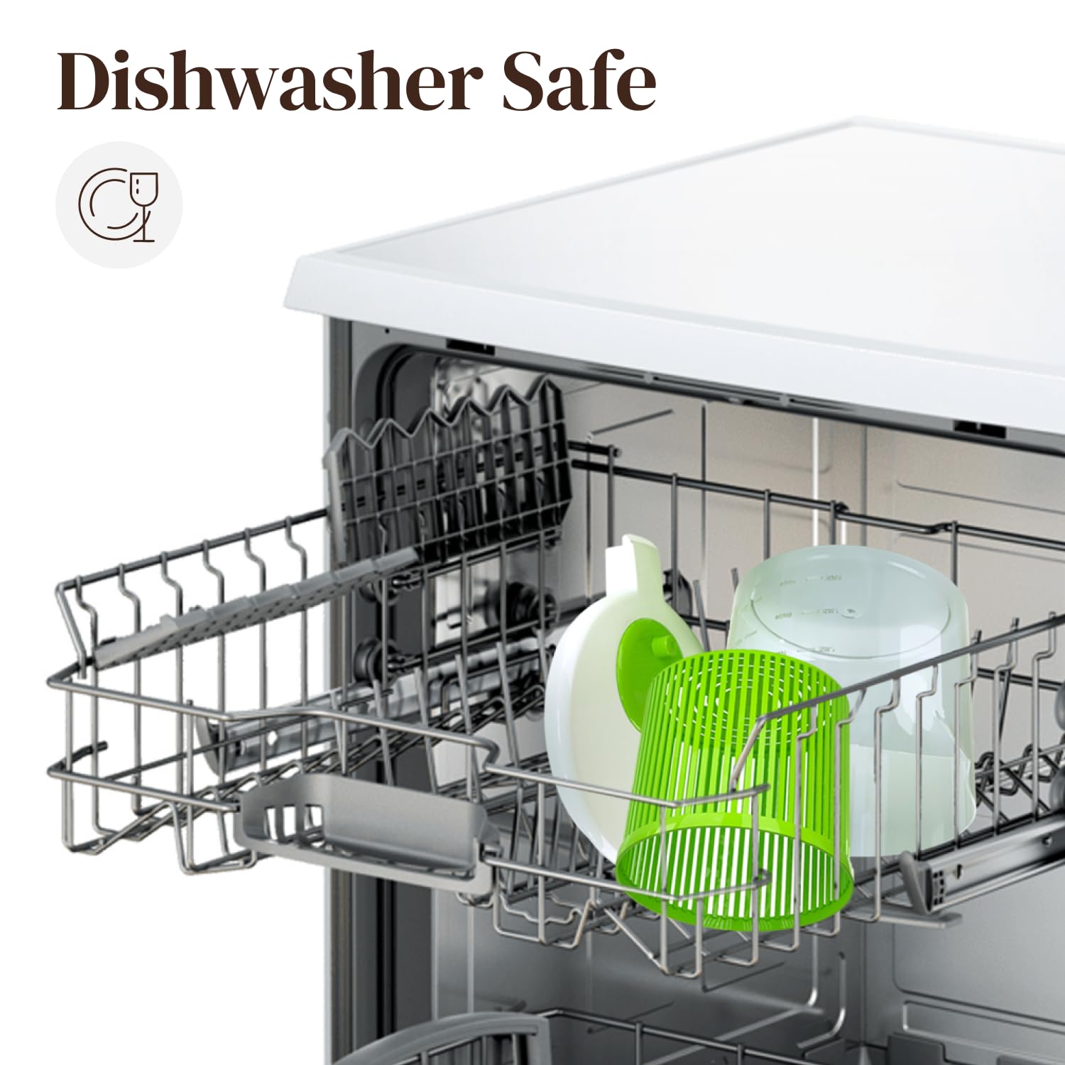 Cooler Kitchen Dishwasher Safe Parts emphasize quick cleanup after prep.