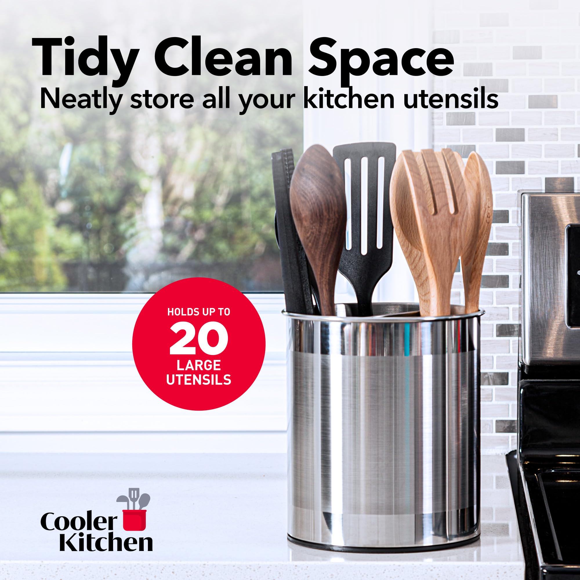 Cooler Kitchen dishwasher-safe metal construction simplifies cleanup after cooking.