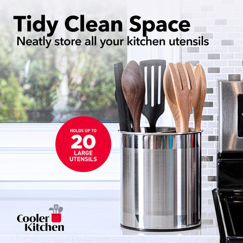 Cooler Kitchen dishwasher-safe metal construction simplifies cleanup after cooking.