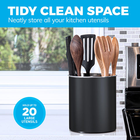 Cooler Kitchen dishwasher-safe utensil holder for effortless cleanup.