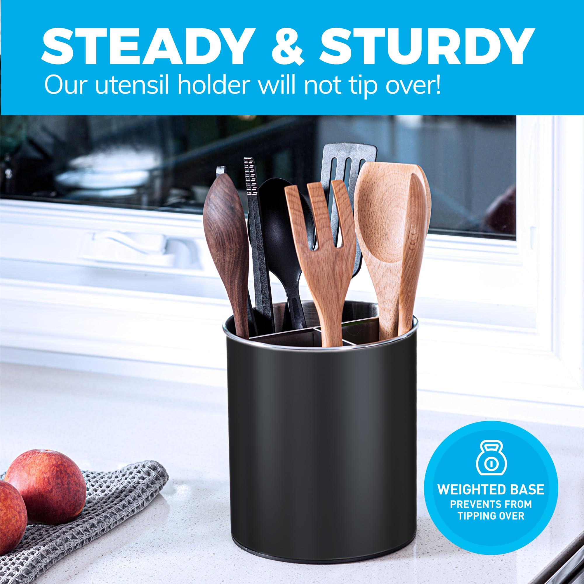 Cooler Kitchen gripped insert keeps tools from sliding during use.
