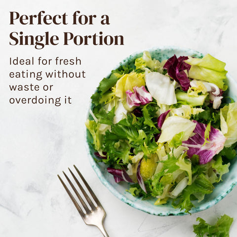Cooler Kitchen Mini Salad Spinner with Dryer demonstrated for dry, fresh greens.
