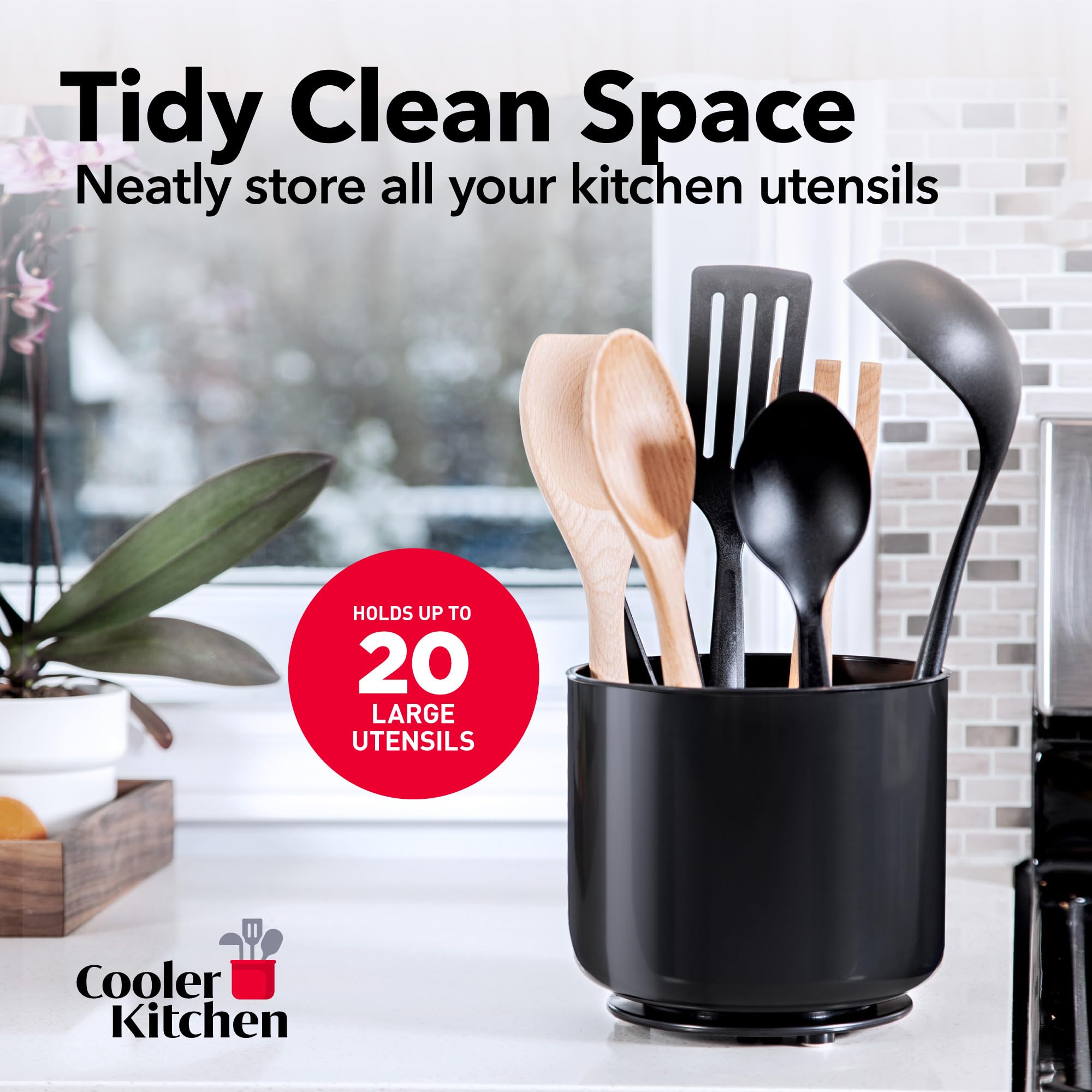Cooler Kitchen removable divider simplifies cleaning and reorganization.