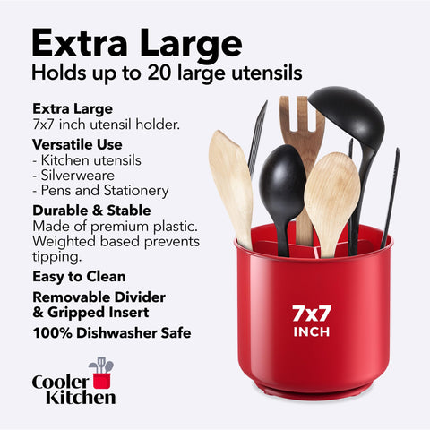 Cooler Kitchen rubberized feet protect countertops from scratches.