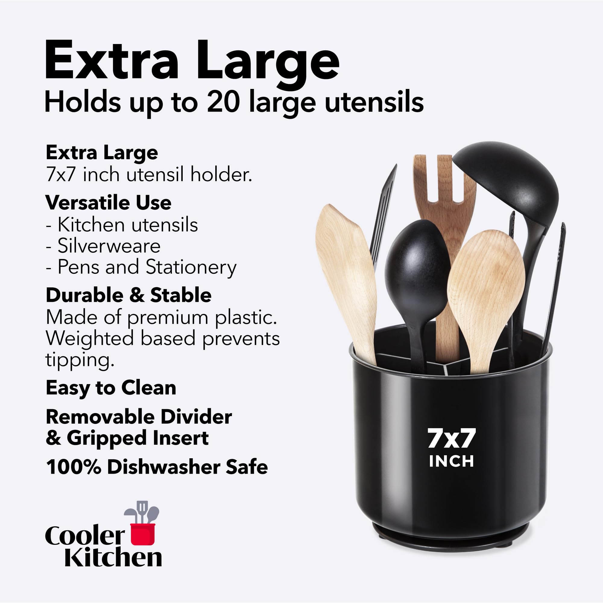Cooler Kitchen sturdy plastic construction for lasting durability.