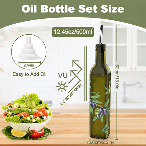 COOLMI dark-green glass protects olive oil from light.