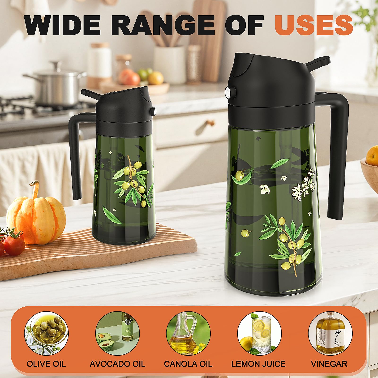 COOLMI dark green glass bottle blocks light to preserve freshness