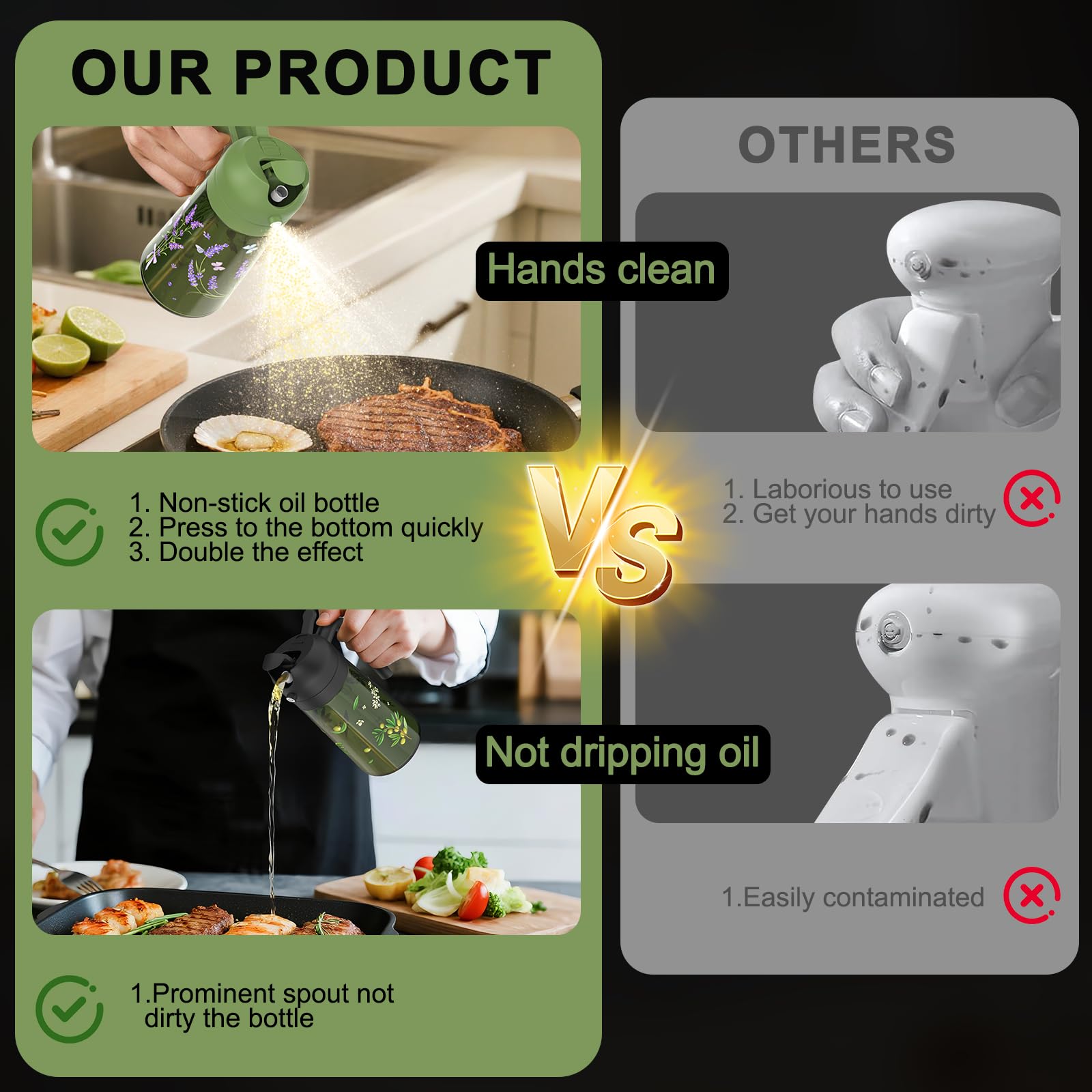 COOLMI non-slip base ensures stable standing on the counter.