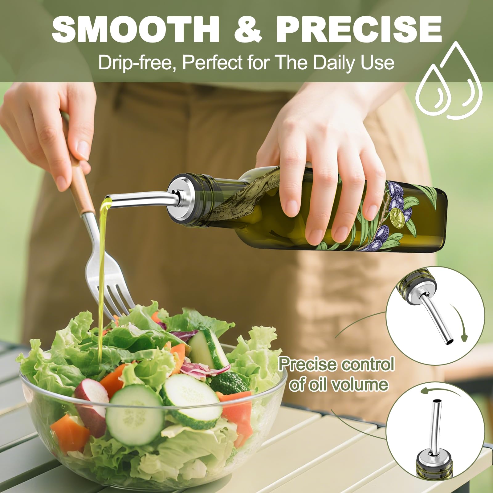 COOLMI rubber stoppers seal bottles to preserve oil.
