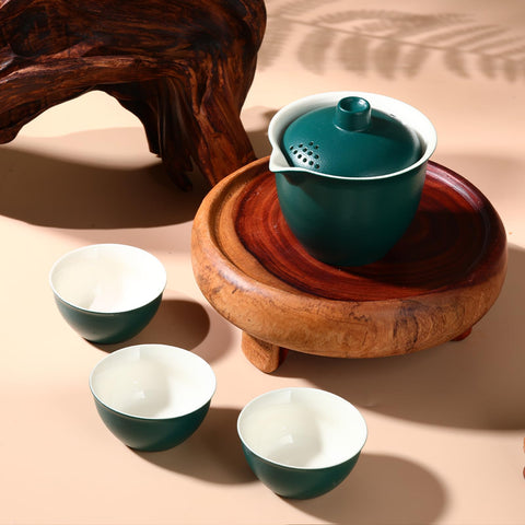 Coolpei porcelain teacups with frosted finish for refined ritual.