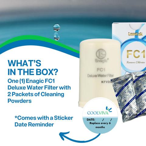 COOLVIVA two cleaning powders included for maintenance with the FC1 kit