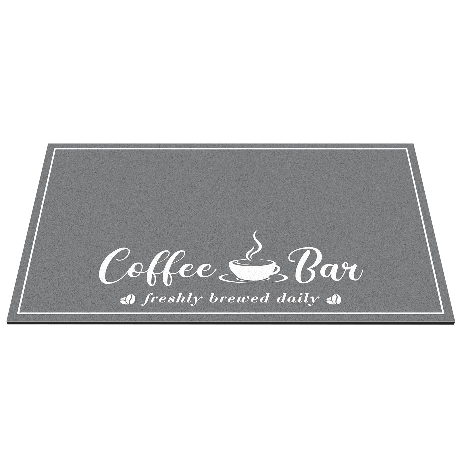 CooRug 17x32 dark grey mat sized for standard counters.
