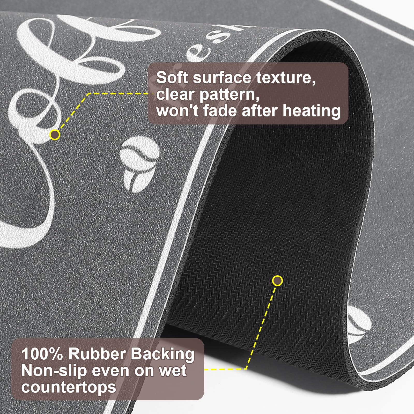CooRug mat is machine washable for deeper cleaning.