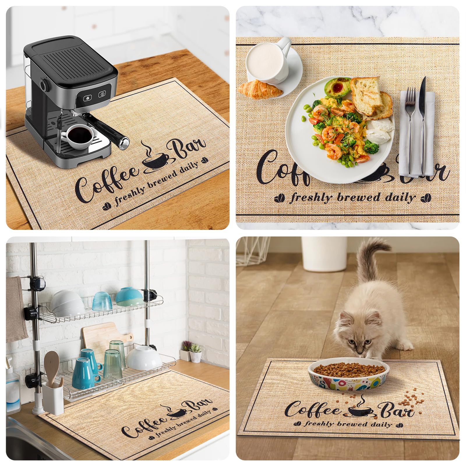 CooRug pattern-forward coffee mat complements home decor